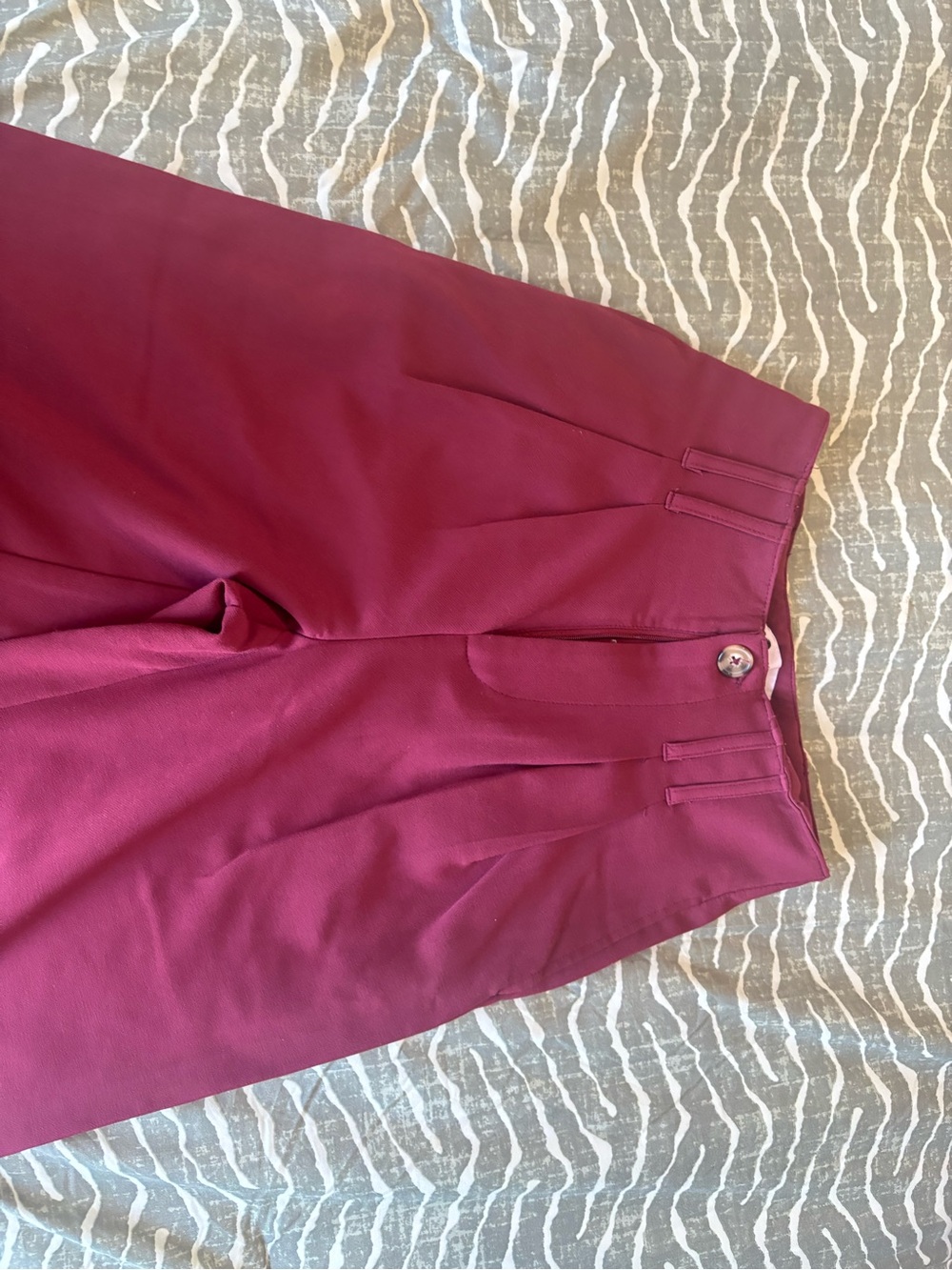 SO Straight-Leg Tailored Pants in Deep Wine
